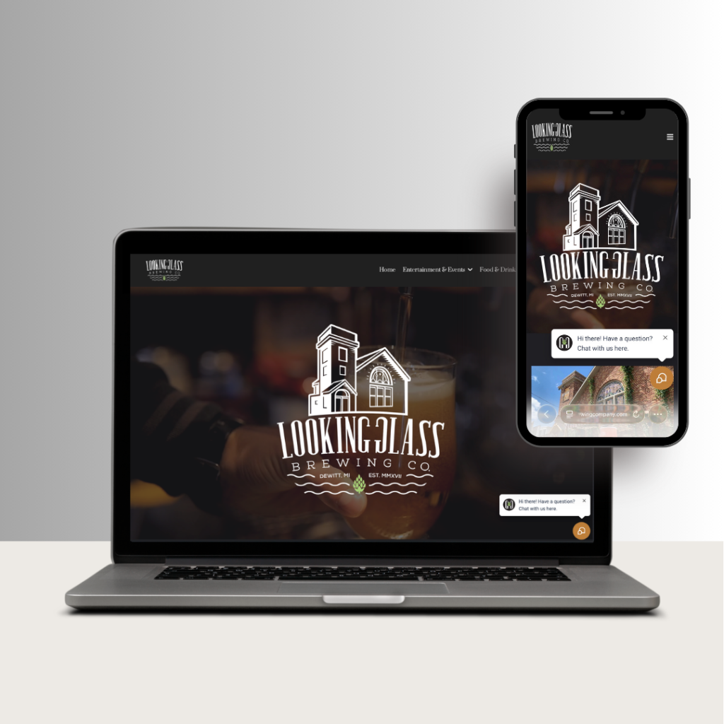 Looking Glass Brewery website mockup