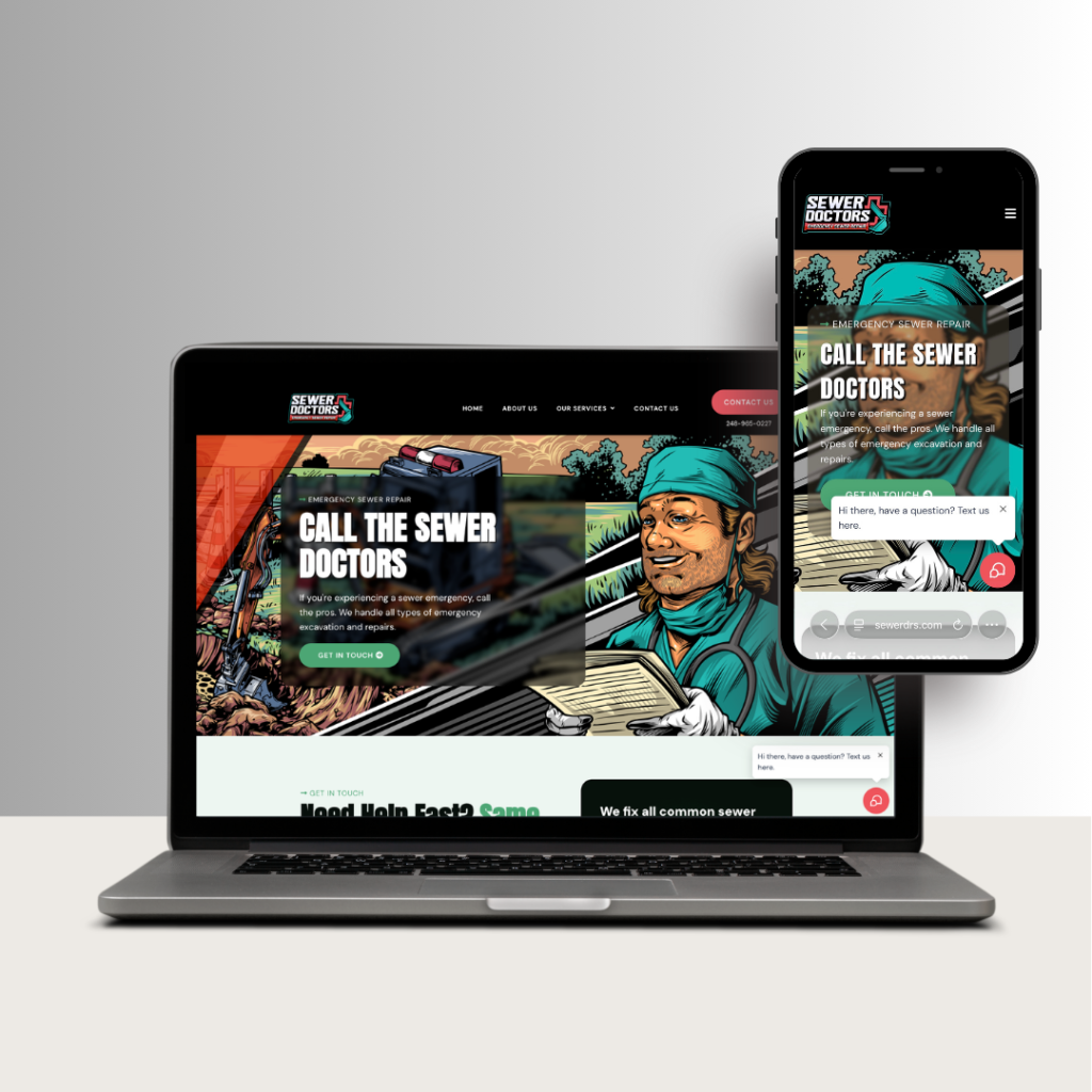 Sewer Doctors website mockup