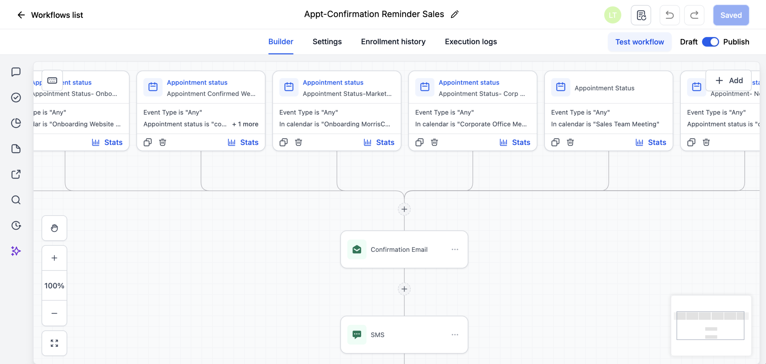 MorrisCRM Appointment Confirmation Automation