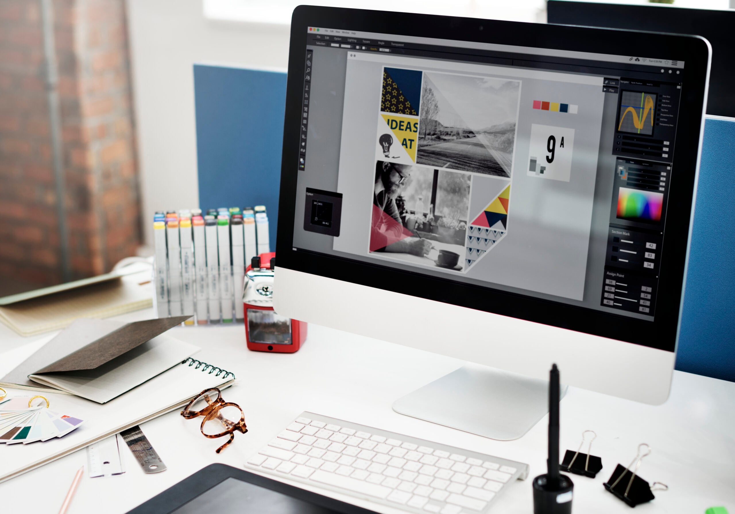 Graphic designer's work station